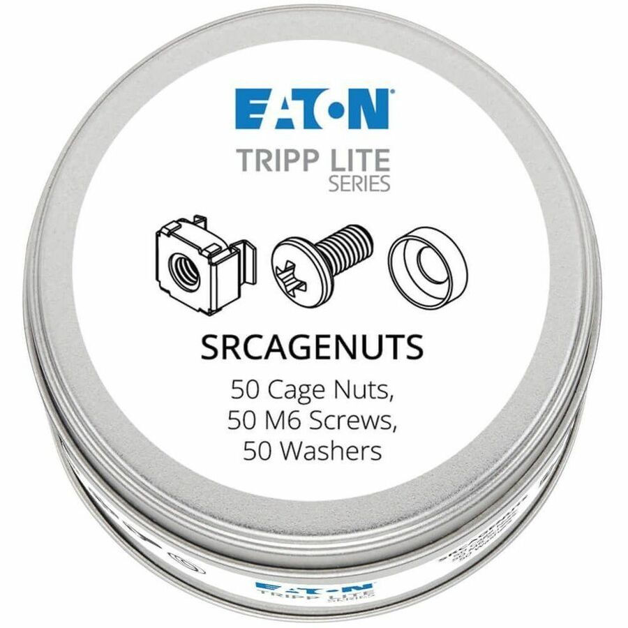 Eaton Tripp Lite Series SmartRack Square Hole Hardware Kit with 50 M6 screws and washers