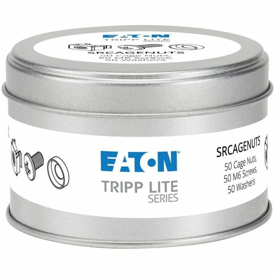 Eaton Tripp Lite Series SmartRack Square Hole Hardware Kit with 50 M6 screws and washers