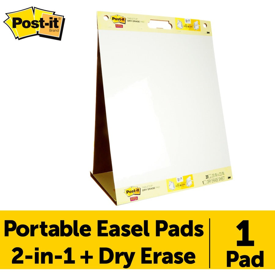 Post-it&reg; Super Sticky Tabletop Easel Pad with Dry Erase Surface