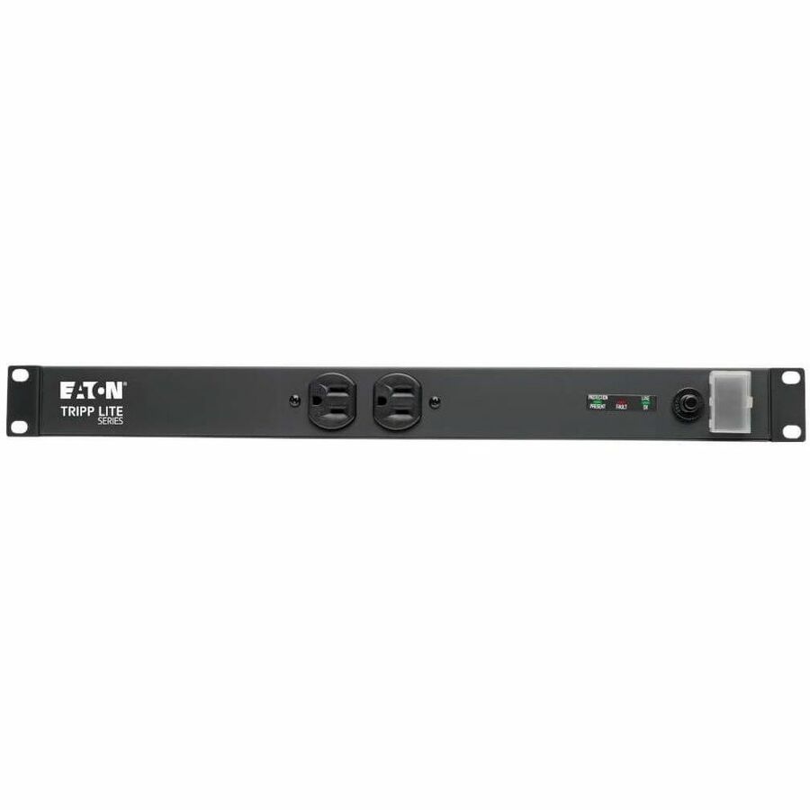 Eaton Tripp Lite Series Isobar 12-Outlet Network Server Surge Protector, 15 ft. (4.57 m) Cord, 3840 Joules, Diagnostic LEDs, 1U Rackmount, Metal Housing