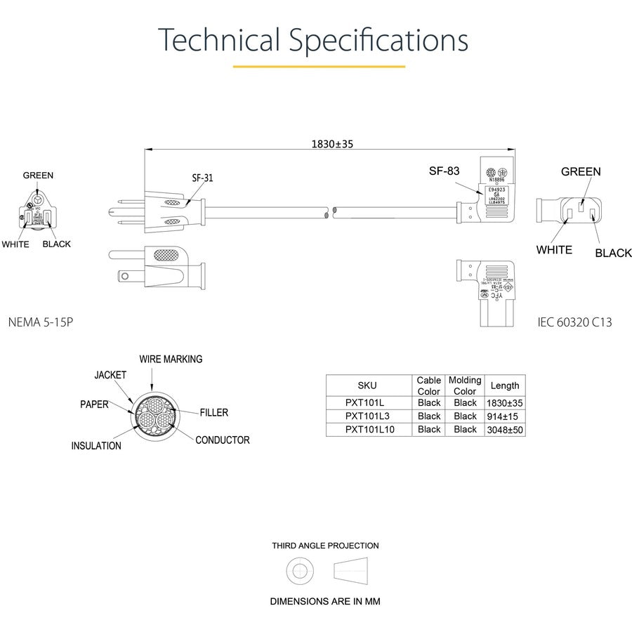 6FT COMPUTER POWER CORD NEMA