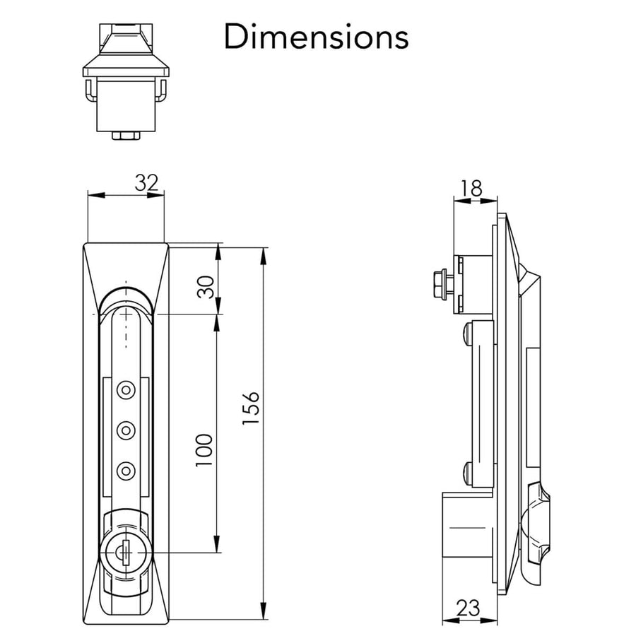Eaton Tripp Lite Series SmartRack Door Handles with Combination Lock with Bypass Key, 2-pack for Front and Rear Doors
