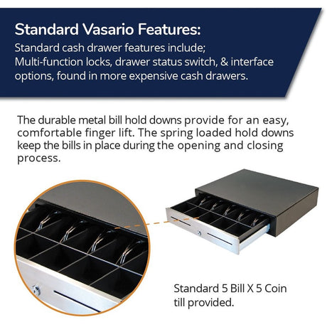 apg&reg;Standard- Duty Point of Sale Cash Drawer | Vasario Series VBS320-BL1915