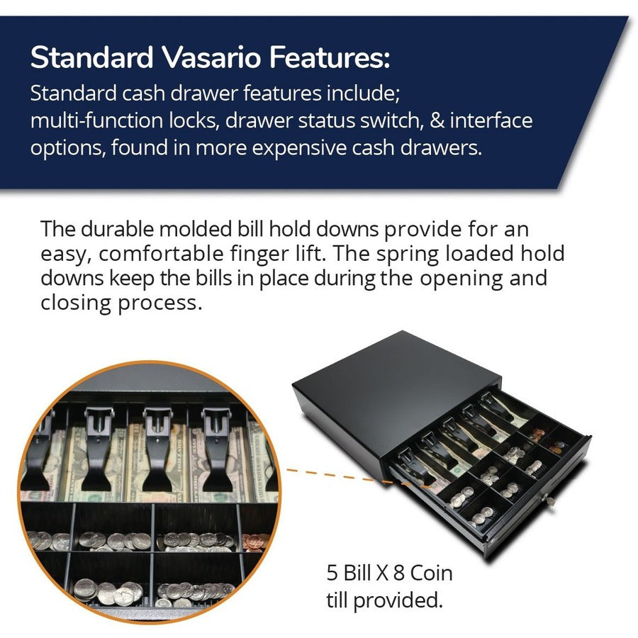 VASARIO DRAWER 16X16 BLK 24V