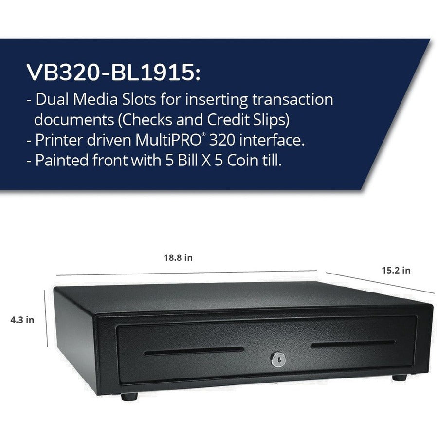 VASARIO DRAWER 19X15 BLK 24V