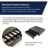 VASARIO DRAWER 19X15 BLK 24V