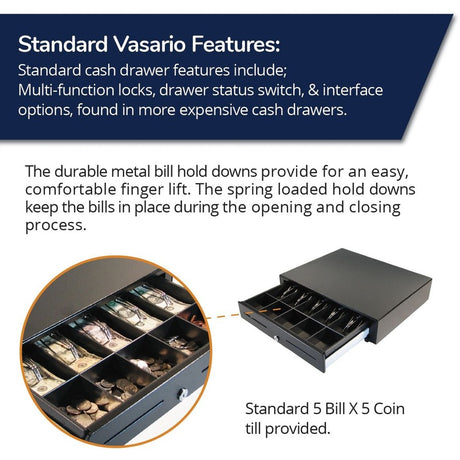 VASARIO DRAWER 19X15 BLK 24V