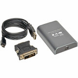 Eaton Tripp Lite Series USB 2.0 to DVI/VGA External Multi-Monitor Video Card, 128 MB SDRAM, 1920 x 1080 (1080p) @ 60 Hz