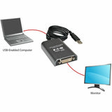Eaton Tripp Lite Series USB 2.0 to DVI/VGA External Multi-Monitor Video Card, 128 MB SDRAM, 1920 x 1080 (1080p) @ 60 Hz