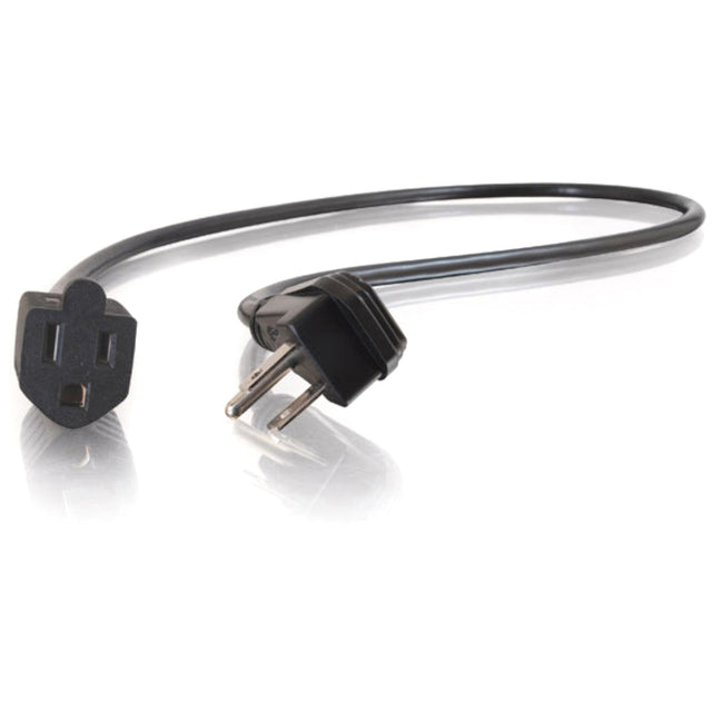 C2G 3ft 18 AWG Flat Plug Power Strip Plus (NEMA 5-15P to NEMA 5-15R)