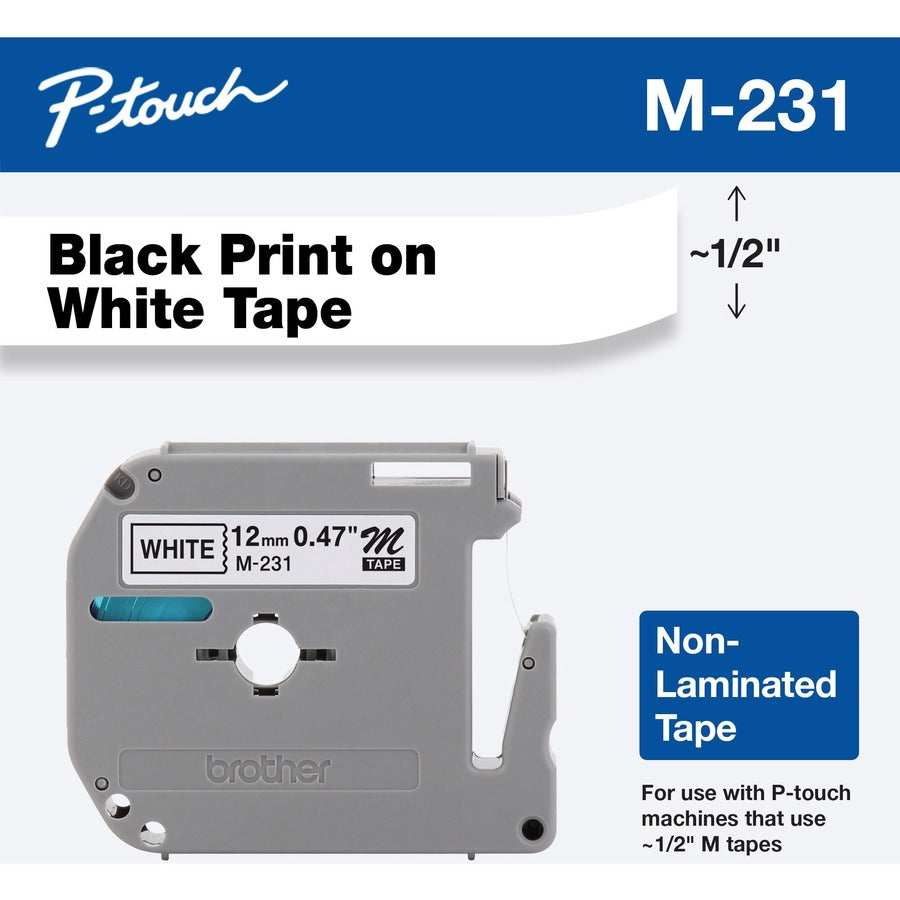 P-touch P-touch Nonlaminated M Series Tape Cartridge