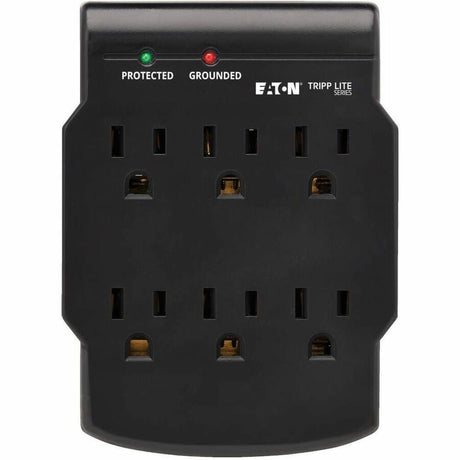 Eaton Tripp Lite Series 6-Outlet Surge Protector, Direct Plug-In, 750 Joules, Diagnostic LED, Black