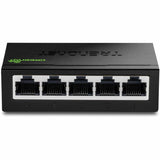 TRENDnet 5-Port Mini Gigabit Switch, TEG-S50g, GREENnet Technology, NDAA + TAA Compliant, Desktop Metal Ethernet Network Switch, 5 x Gigabit Ports, Fanless, Lifetime Protection, Black