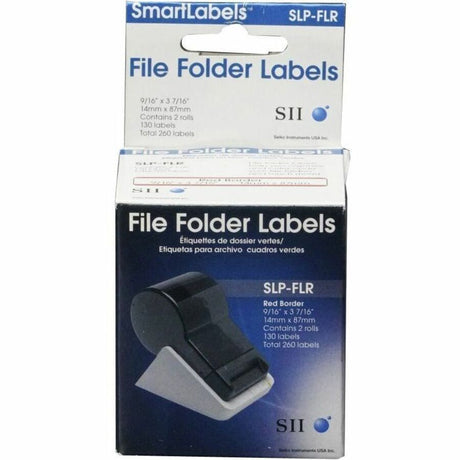 Seiko SLP-FLB White/Red File Folder Labels