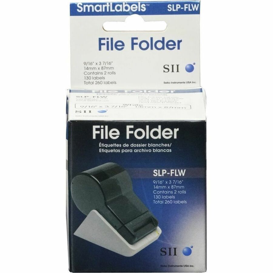 Seiko SLP-FLB White/Blue File Folder Labels