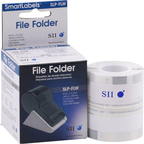 Seiko SLP-FLB White/Blue File Folder Labels