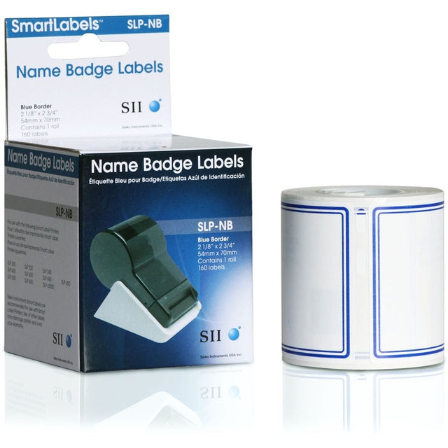 Seiko Name Badge Label with Blue Border