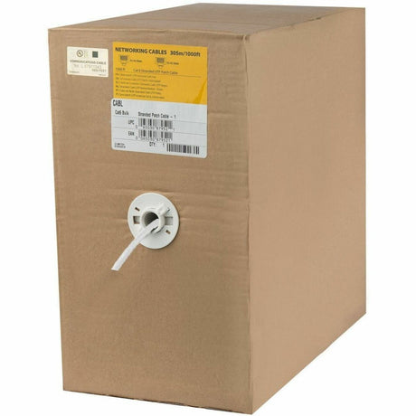 StarTech.com 1000 ft Bulk Cat6 Ethernet Cable - Stranded - CM-Rated for In-Wall Use - Cat 6 UTP Patch Cable - White