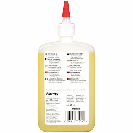 Fellowes Powershred&reg; Shredder Oil - 12 Oz. Bottle