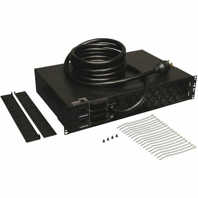 Eaton Tripp Lite Series 5.5kW Single-Phase Local Metered PDU, 208/230V Outlets (16 C13 & 2 C19), L6-30P, 12 ft. (3.66 m) Cord, 2U Rack-Mount, TAA