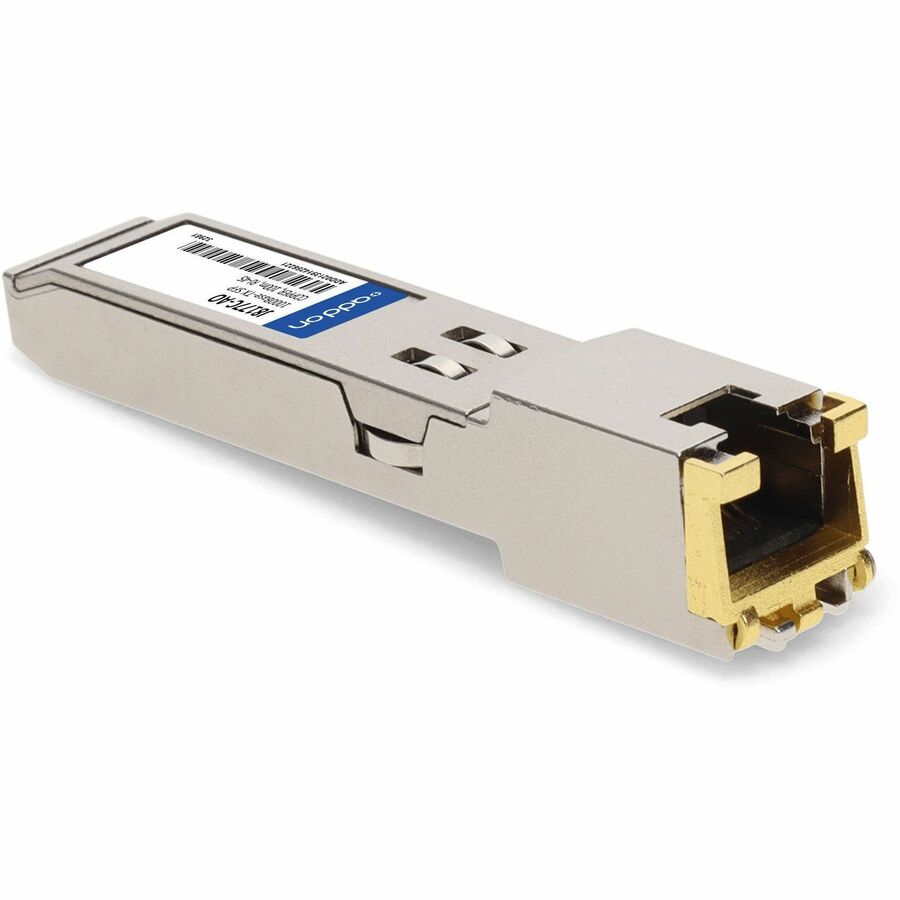 AddOn HP J8177C Compatible TAA Compliant 10/100/1000Base-TX SFP Transceiver (Copper, 100m, RJ-45)