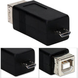 QVS USB High-Speed OTG Micro-B Male to USB B Female Adaptor