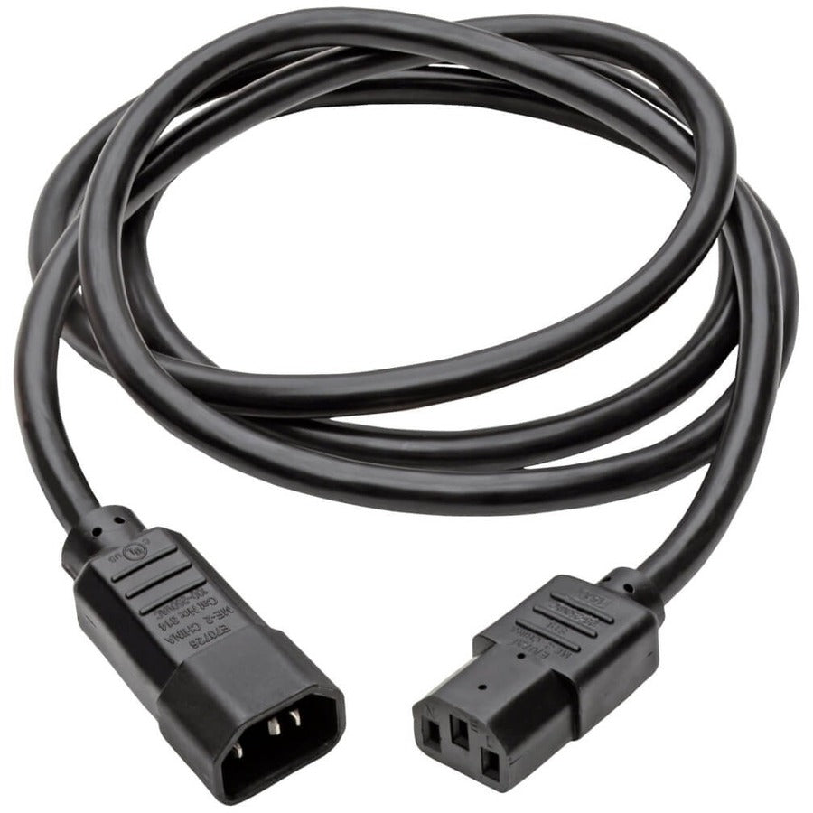 Eaton Tripp Lite Series Heavy-Duty PDU Power Cord, C13 to C14 - 15A, 250V, 14 AWG, 6 ft. (1.83 m), Black