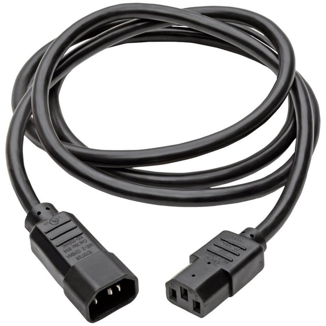 Eaton Tripp Lite Series Heavy-Duty PDU Power Cord, C13 to C14 - 15A, 250V, 14 AWG, 6 ft. (1.83 m), Black