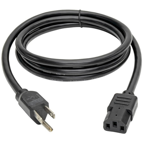 Eaton Tripp Lite Series Computer Power Cord, NEMA 5-15P to C13 - Heavy-Duty, 15A, 125V, 14 AWG, 6 ft. (1.83 m), Black