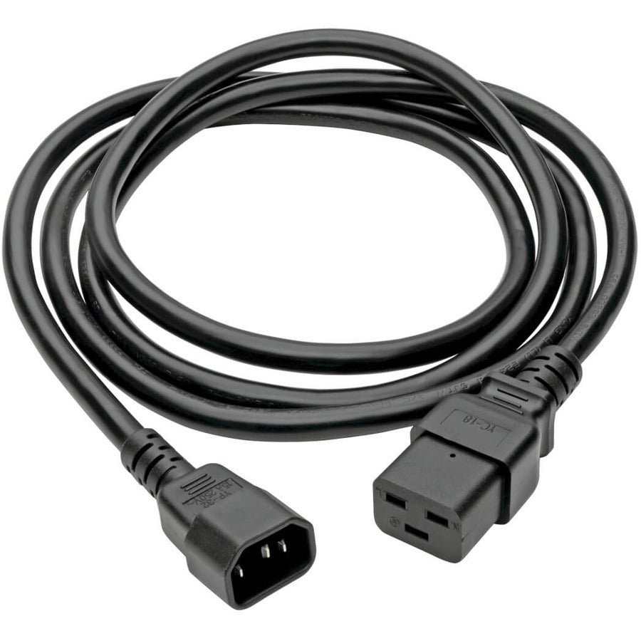 Eaton Tripp Lite Series Power Cord, C19 to C14 - Heavy-Duty, 15A, 250V, 14 AWG, 4 ft. (1.22 m), Black