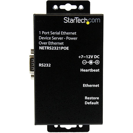 StarTech.com 1 Port RS232 Serial Ethernet Device Server, PoE Power Over Ethernet, TAA - Replaced by I13P-SERIAL-ETHERNET