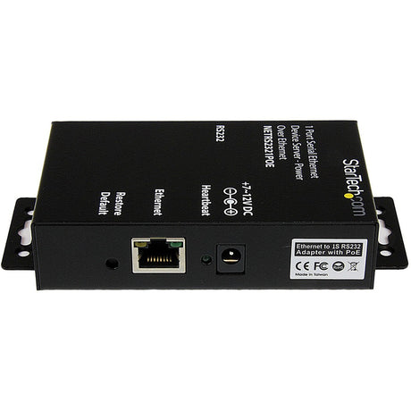 StarTech.com 1 Port RS232 Serial Ethernet Device Server, PoE Power Over Ethernet, TAA - Replaced by I13P-SERIAL-ETHERNET