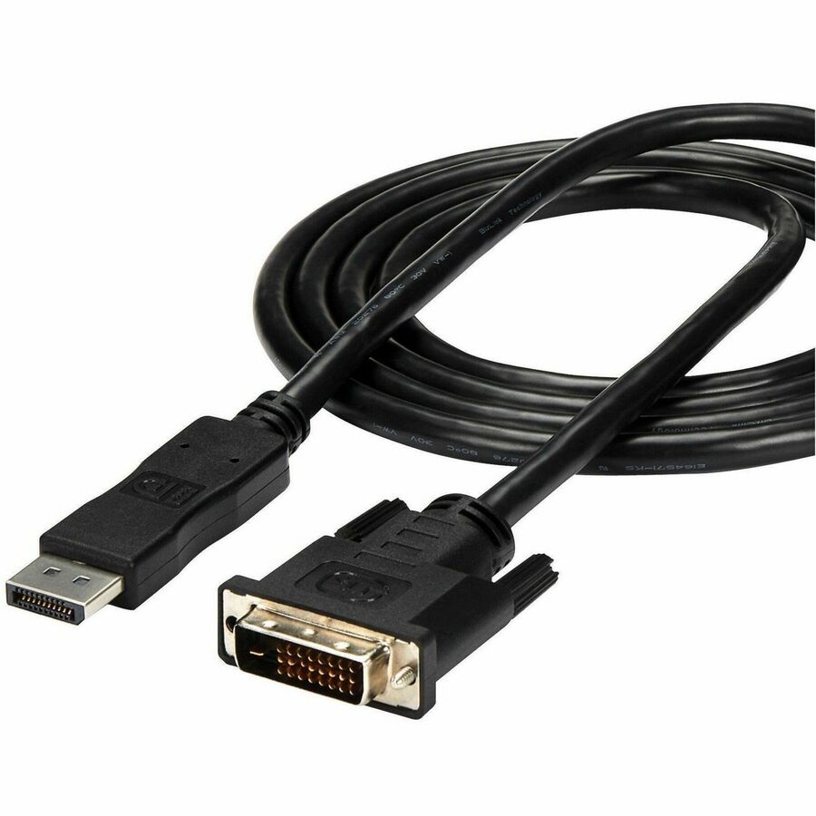 StarTech.com 6ft (1.8m) DisplayPort to DVI Cable, DisplayPort to DVI Adapter Cable, DP to DVI-D Converter, Replaced by DP2DVI2MM6