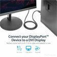 StarTech.com 6ft (1.8m) DisplayPort to DVI Cable, DisplayPort to DVI Adapter Cable, DP to DVI-D Converter, Replaced by DP2DVI2MM6