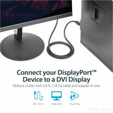 StarTech.com 6ft (1.8m) DisplayPort to DVI Cable, DisplayPort to DVI Adapter Cable, DP to DVI-D Converter, Replaced by DP2DVI2MM6