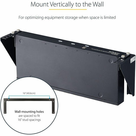 StarTech.com 2U 19in Steel Vertical Wall Mount Equipment Rack Bracket
