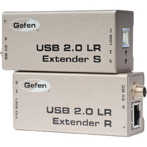 Gefen USB 2.0 Extender, 330ft (100m) Range, 480Mbps Speed, Plug-and-Play, No Drivers, Supports USB Peripherals, CAT5/5e/6 Cable, Compatible with Windows, MacOS, Linux, Dual USB Powered Connections
