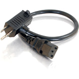 C2G 3ft 16 AWG Universal Power Cord With Extra Outlet