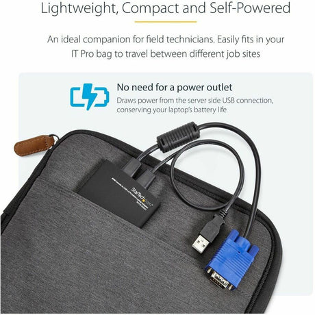 StarTech.com KVM Console to USB 2.0 Portable Laptop Crash Cart Adapter, Compact Notebook/Netbook KVM to USB Portable KVM Console, TAA