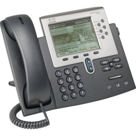 Cisco Unified 7962G IP Phone - Refurbished - Wall Mountable, Desktop - Dark Gray, Silver