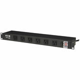 Eaton Tripp Lite Series 1U Rack-Mount Power Strip, 120V, 15A, 5-15P, 12 Right-Angle 5-15R Outlets (6 Front-Facing, 6 Rear-Facing), 15 ft. (4.57 m) Cord
