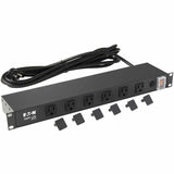 Eaton Tripp Lite Series 1U Rack-Mount Power Strip, 120V, 15A, 5-15P, 12 Right-Angle 5-15R Outlets (6 Front-Facing, 6 Rear-Facing), 15 ft. (4.57 m) Cord