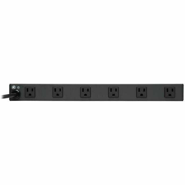 Eaton Tripp Lite Series 1U Rack-Mount Power Strip, 120V, 15A, 5-15P, 12 Right-Angle 5-15R Outlets (6 Front-Facing, 6 Rear-Facing), 15 ft. (4.57 m) Cord