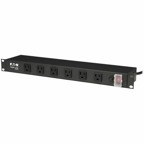 Eaton Tripp Lite Series 1U Rack-Mount Power Strip, 120V, 15A, 5-15P, 12 Right-Angle 5-15R Outlets (6 Front-Facing, 6 Rear-Facing), 15 ft. (4.57 m) Cord