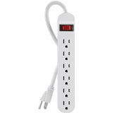 Belkin 6-Outlet Power Strip - 3ft Cord - Straight Plug - On-Off Switch - White
