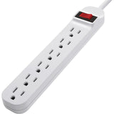 Belkin 6-Outlet Power Strip - 3ft Cord - Straight Plug - On-Off Switch - White