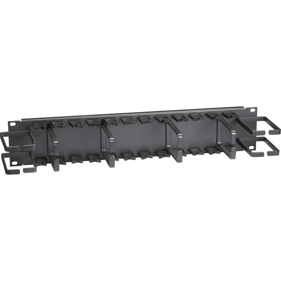 Black Box Horizontal IT Rackmount Cable Manager - 2U, 19" , Single-Sided, Black