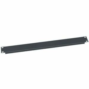 Middle Atlantic 1RU Blank Rack Panel - Steel and Flanged Blank Panel - Flat Black Powder Coat