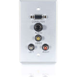 C2G 5 Socket Audio/Video Faceplate