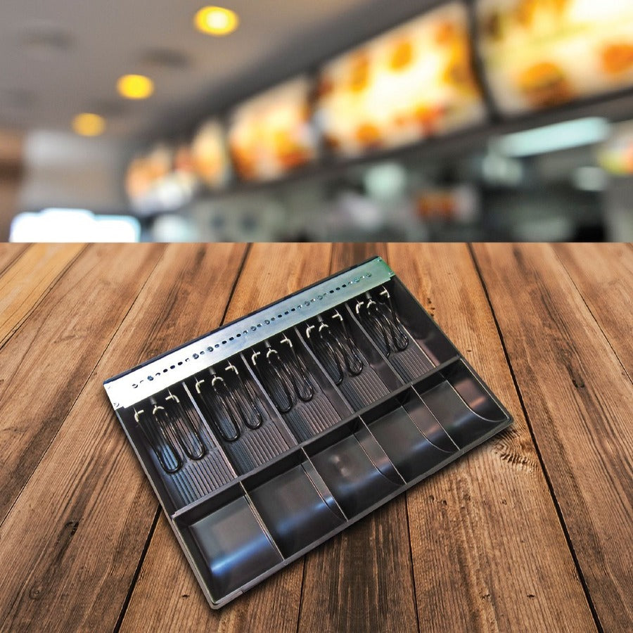 apg&reg; Replacement Tray | Plastic Molded Till for Cash Register| 5 Bill/ 5 Coin Compartments | 16&acirc;&euro; x 16.8&acirc;&euro; x 4.9&acirc;&euro; | PK-15U-5-BX